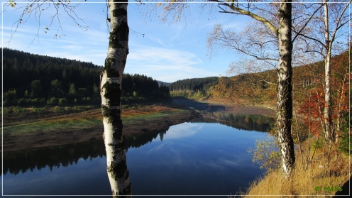 Harz Anfang Oktober 2018 - Okertal mit wenig Wasser und Sonne satt